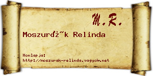 Moszurák Relinda névjegykártya