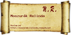 Moszurák Relinda névjegykártya