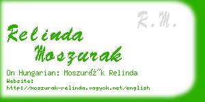 relinda moszurak business card